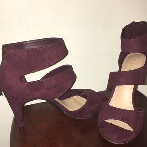 Maroon or purple-ish dress heels